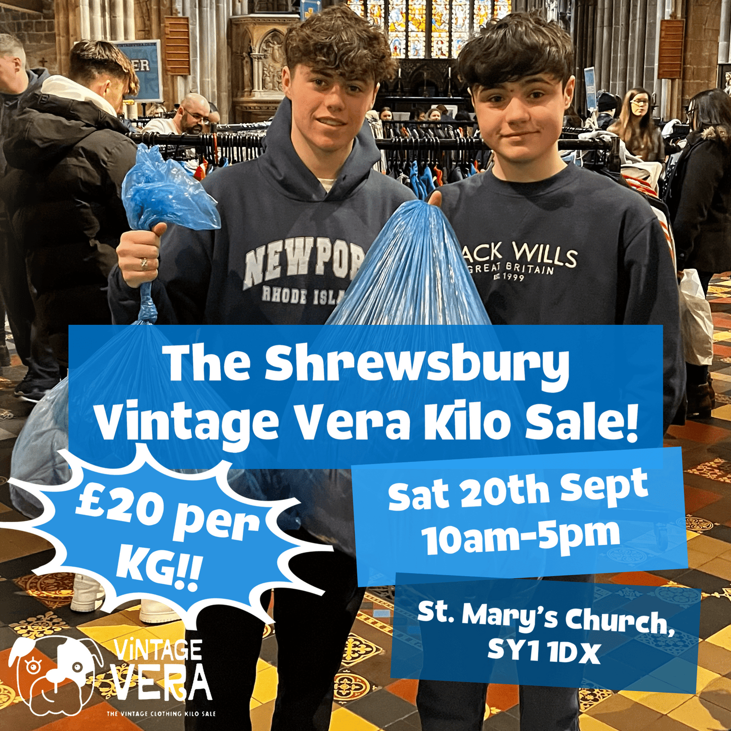 Shrewsbury - Vintage Kilo Sale! 20th September - VintageVera
