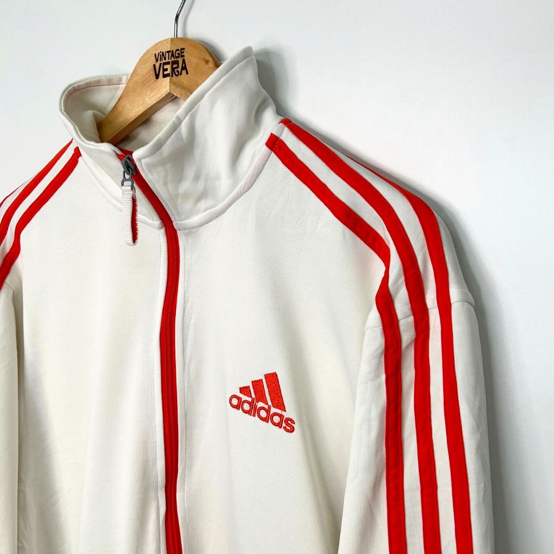 Adidas White Track Jacket - VintageVera