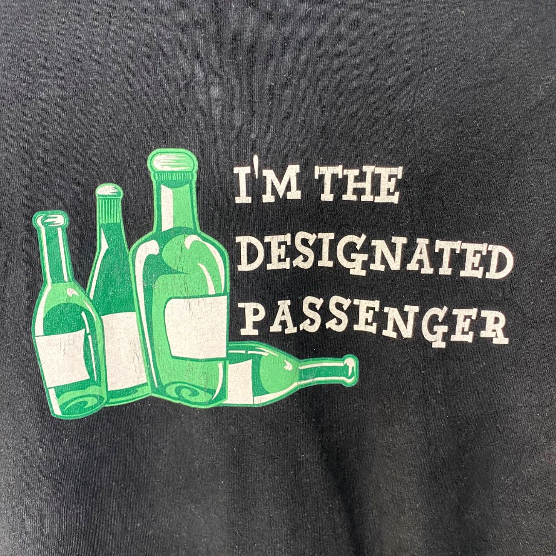 Black Designated Passenger Beer T - VintageVera