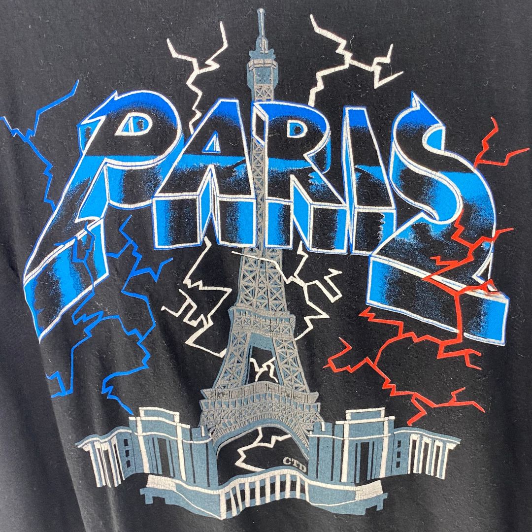 Black Paris Lightening Graphic T - VintageVera