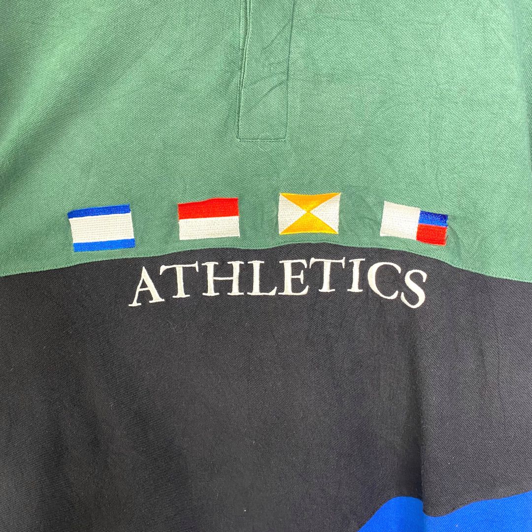 Block Colour Embroidered Rugby Shirt - VintageVera