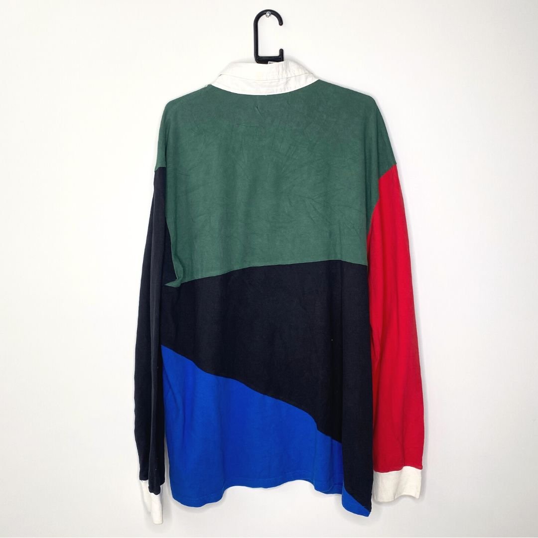 Block Colour Embroidered Rugby Shirt - VintageVera