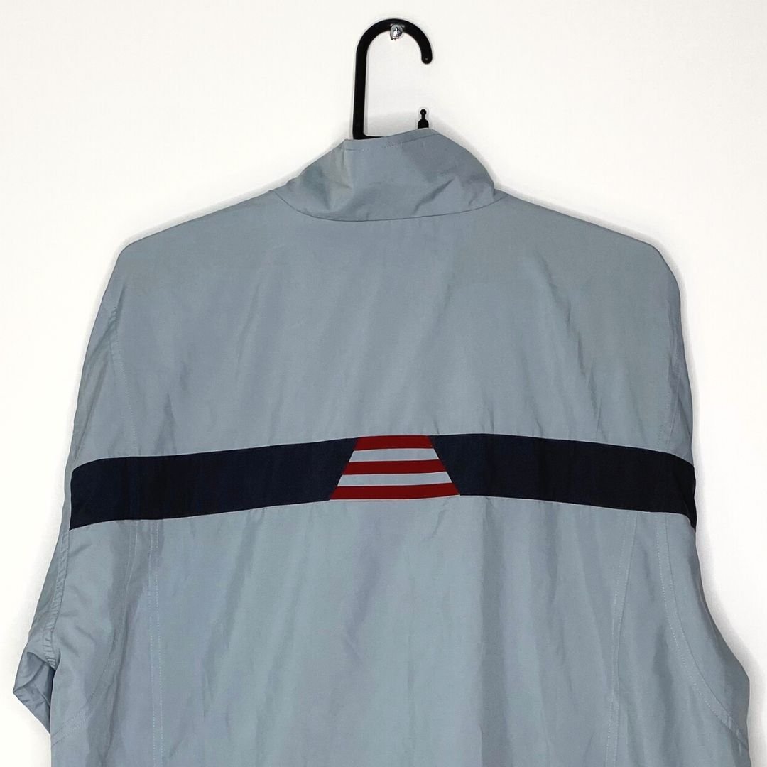 Blue Grey Adidas Track Jacket - VintageVera