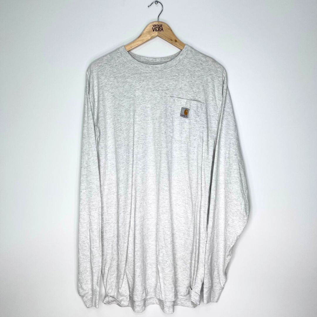 Carhartt Grey Long Sleeved T-Shirt - VintageVera
