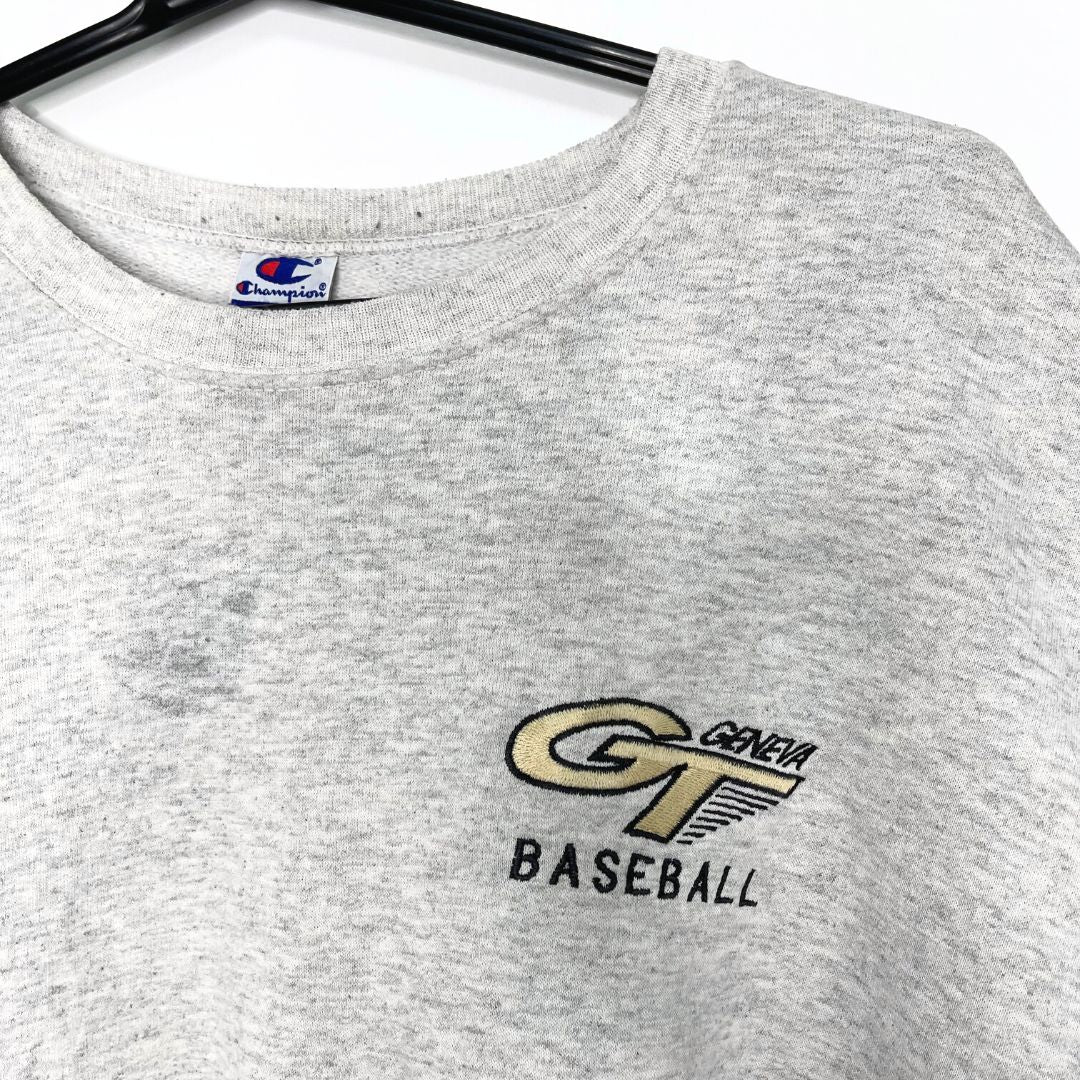 Champion Geneva Baseball Grey Sweatshirt - VintageVera