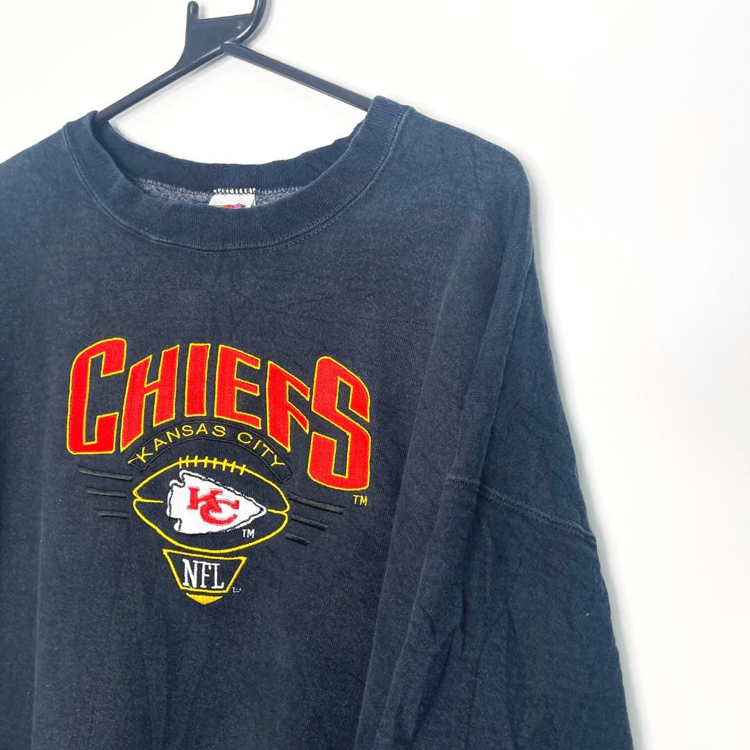 Chiefs Kansas City Black Sweatshirt - VintageVera