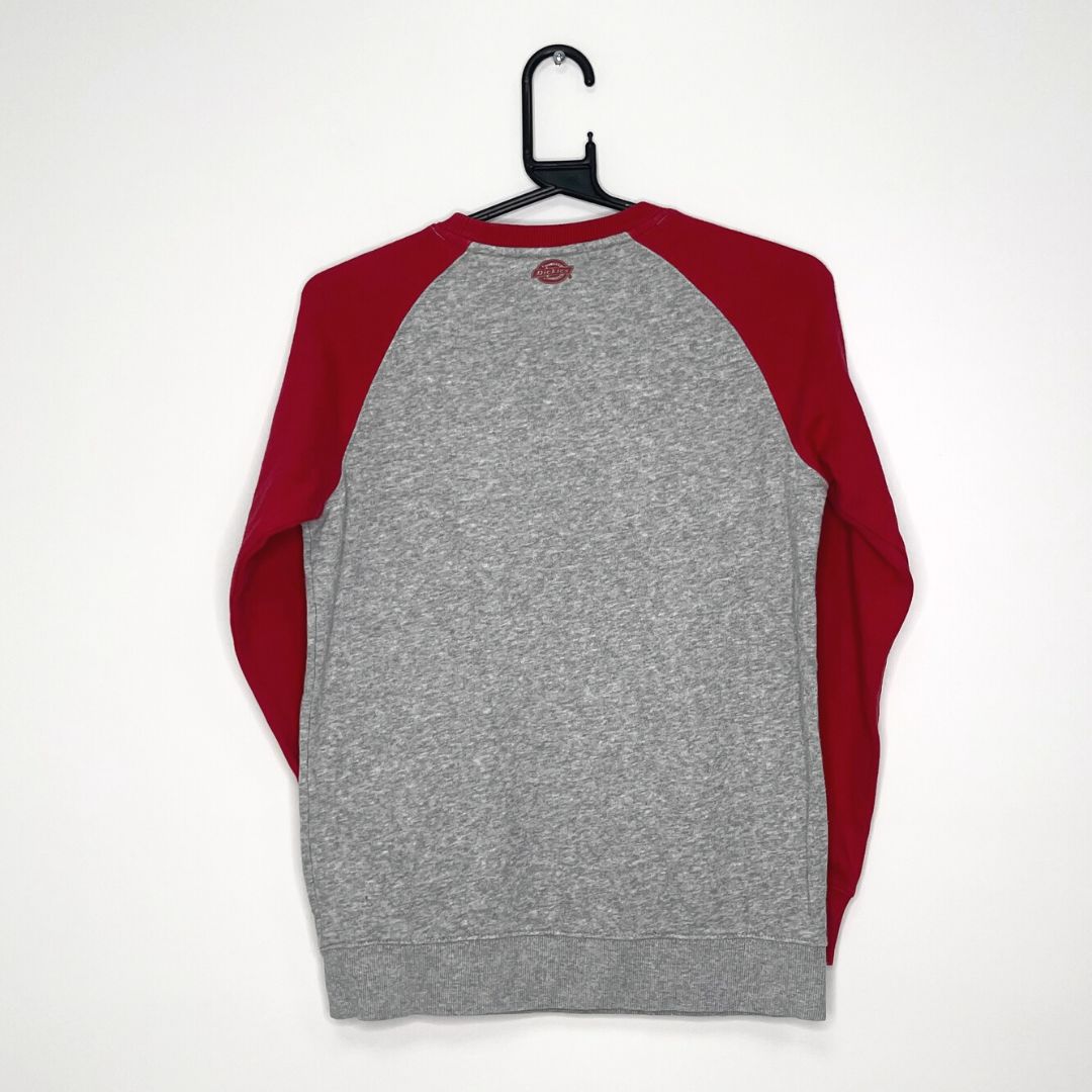 Dickies Red / Grey Spell out Sweatshirt - VintageVera