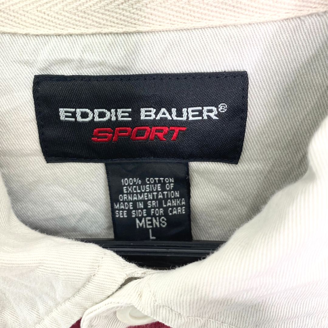 Eddie Bauer Red Rugby Shirt - VintageVera