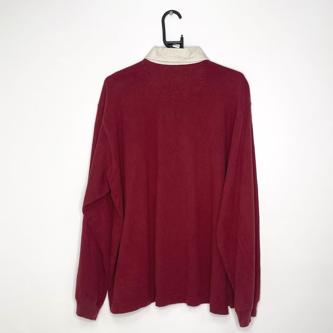 Eddie Bauer Red Rugby Shirt - VintageVera
