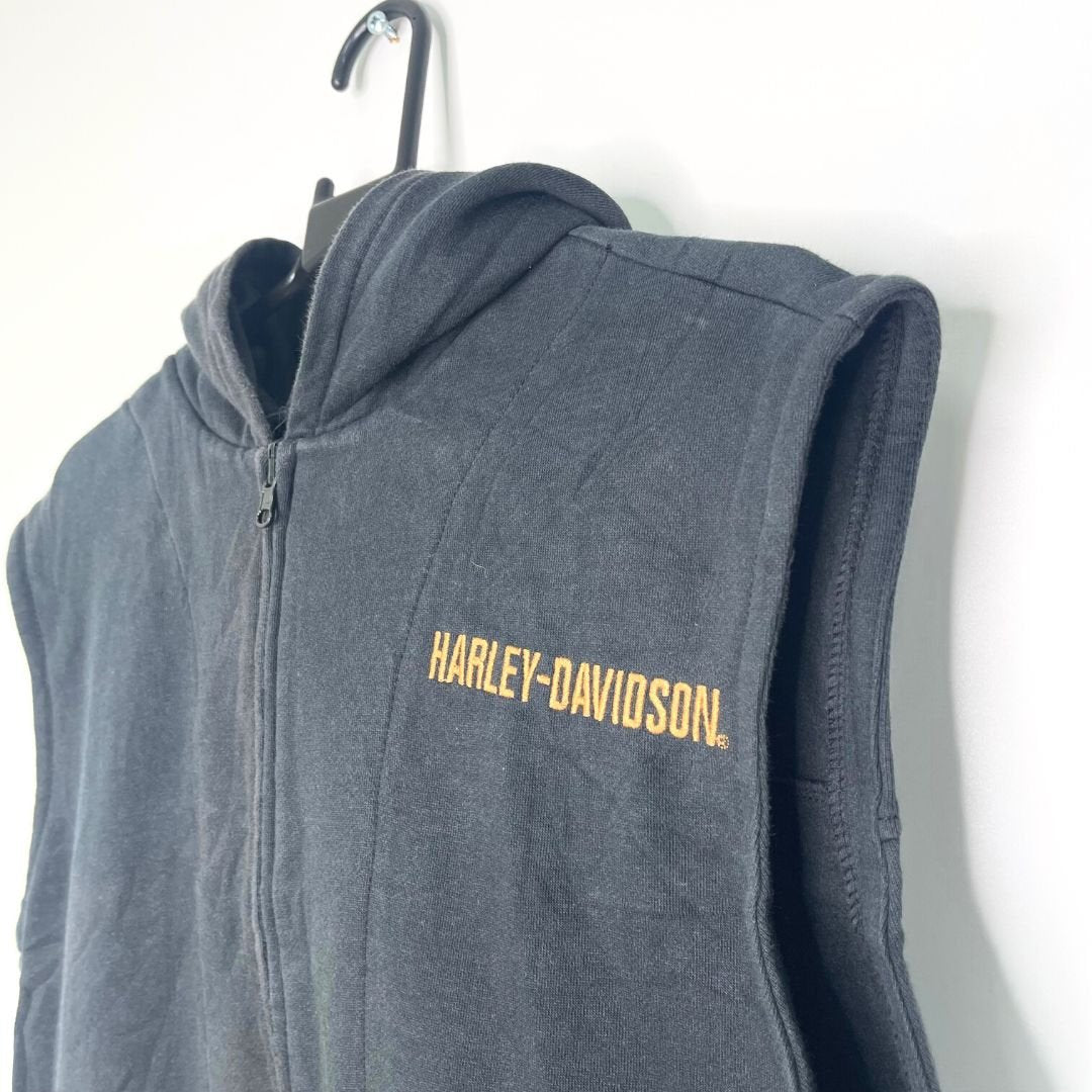 Harley Davidson Sleeveless Hoodie - VintageVera