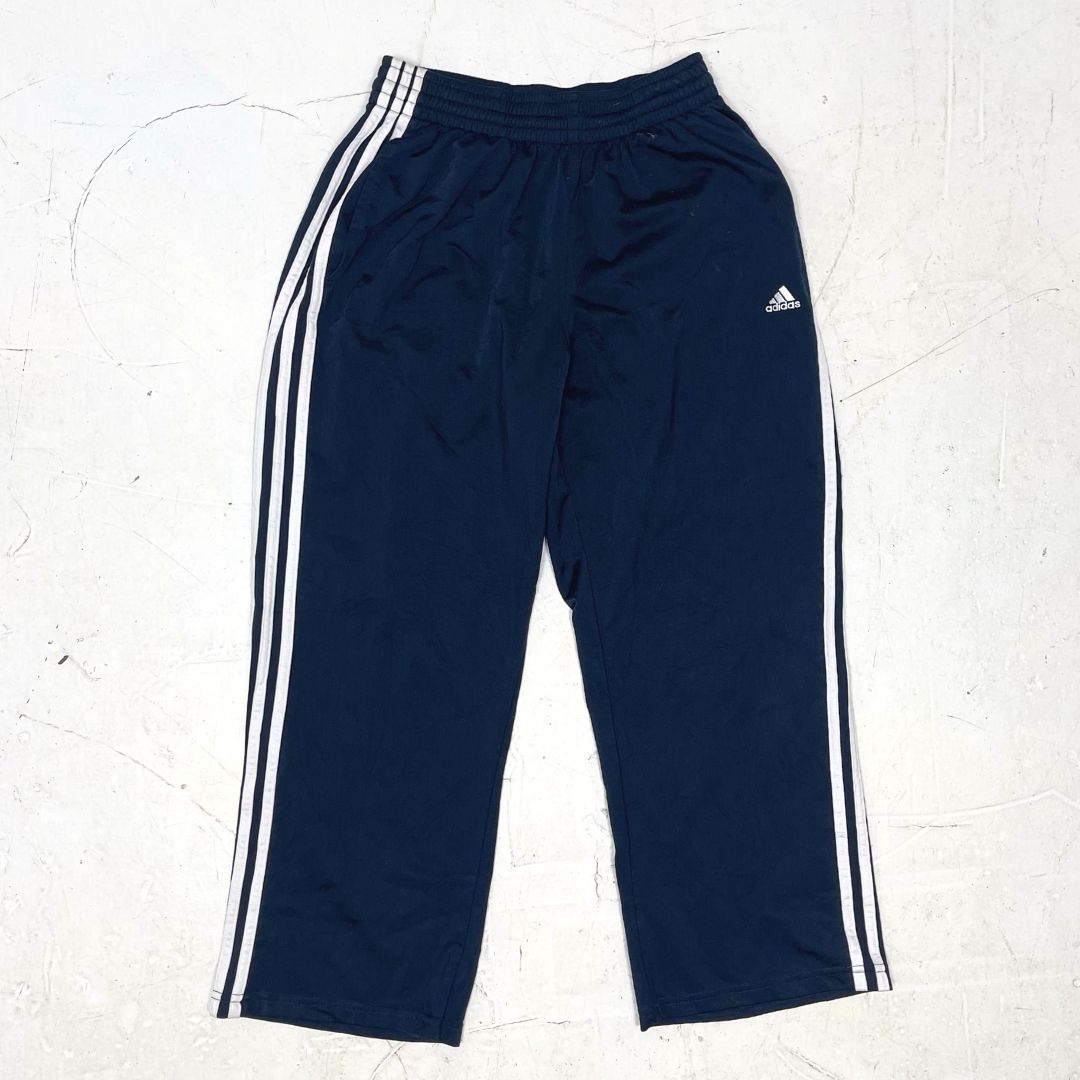 Navy Adidas Track Bottoms - VintageVera