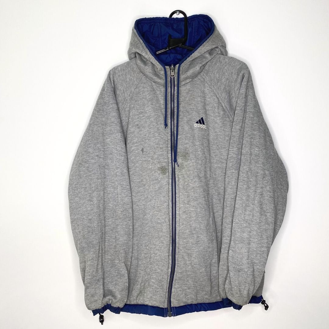 Navy and Grey Reversible Coat - VintageVera