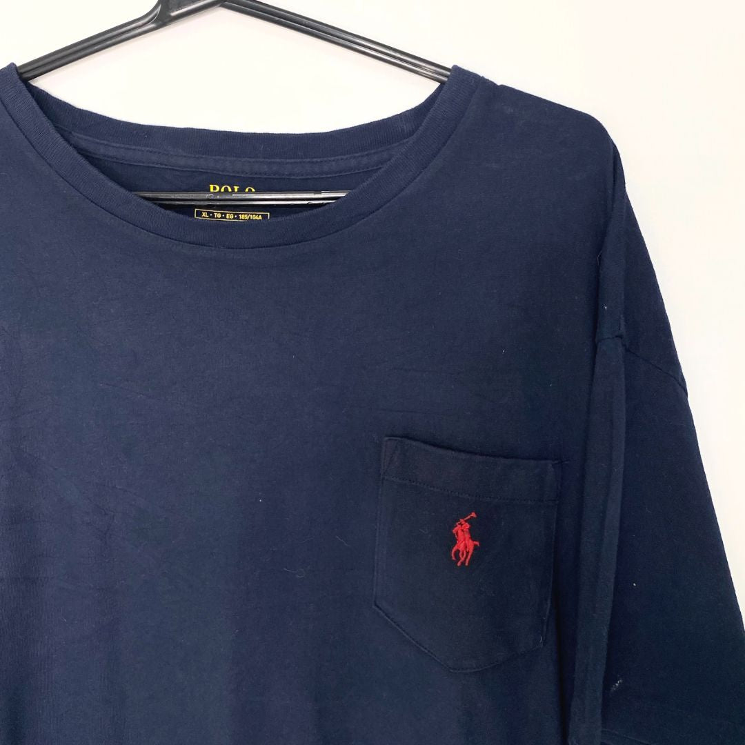 Navy Ralph Lauren Little Logo T - VintageVera