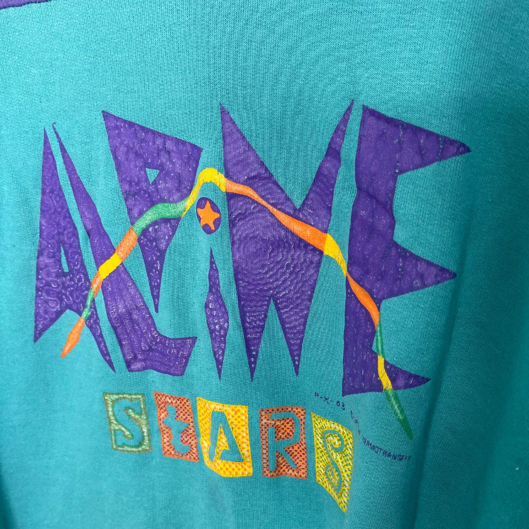 Purple/Teal Alpine Collared Sweatshirt - VintageVera
