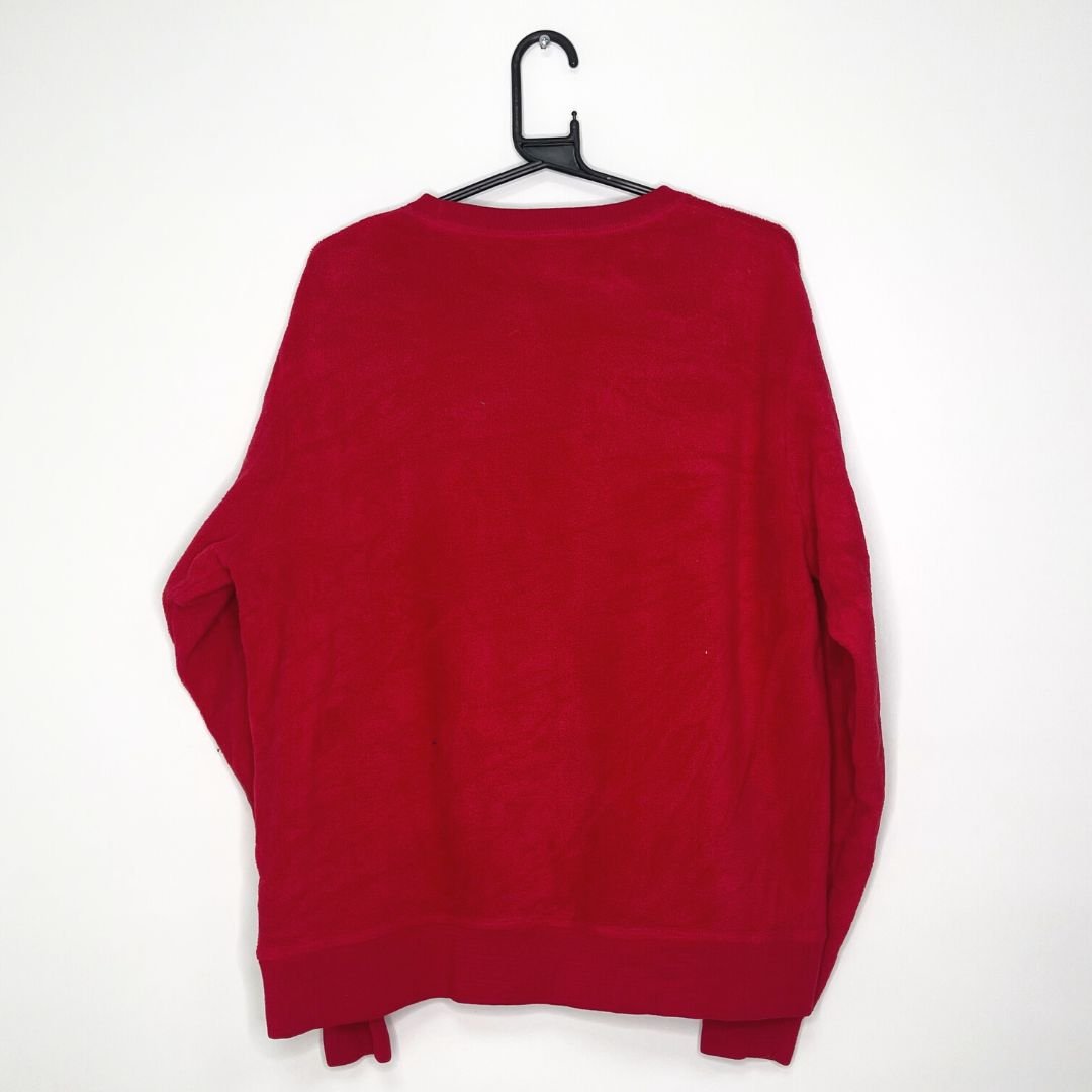 Red Crew Neck Disney Mickey Mouse Sweatshirt - VintageVera