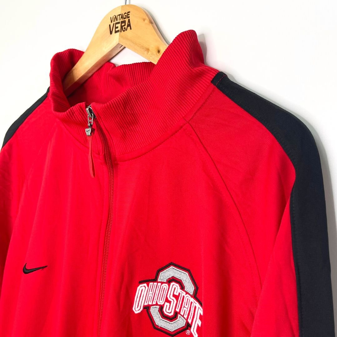 Red Nike Ohio State Track Jacket - VintageVera