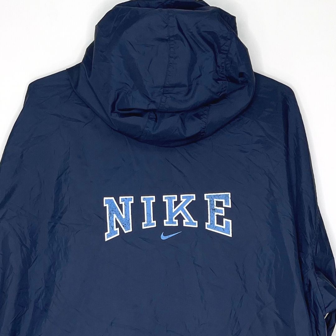 Silver Tag Blue Hooded Nike Track Jacket - VintageVera