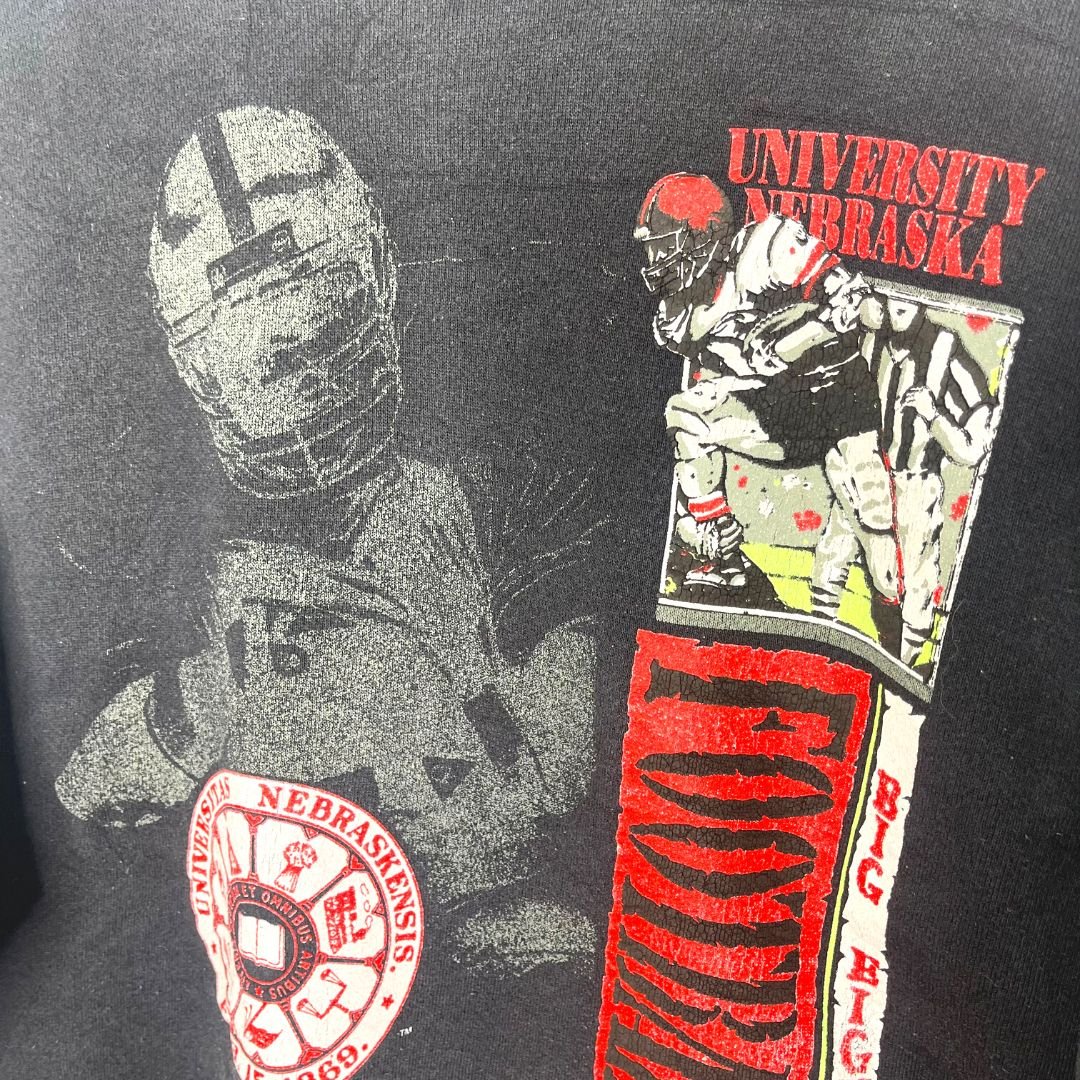 Tullex Black Nebraska University Sweatshirt - VintageVera