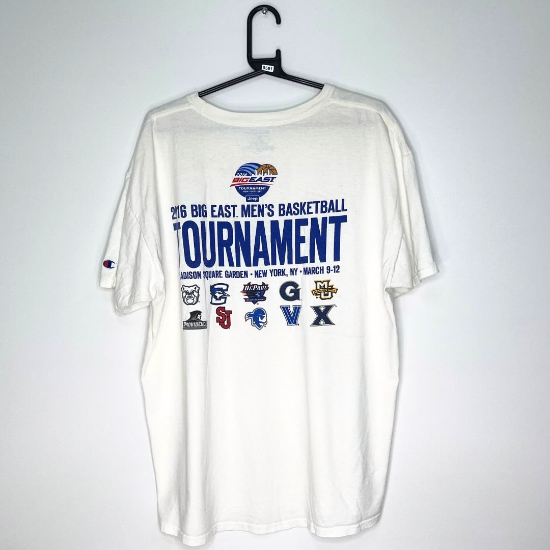 White Champion 2016 Big East Tournament T-Shirt - VintageVera