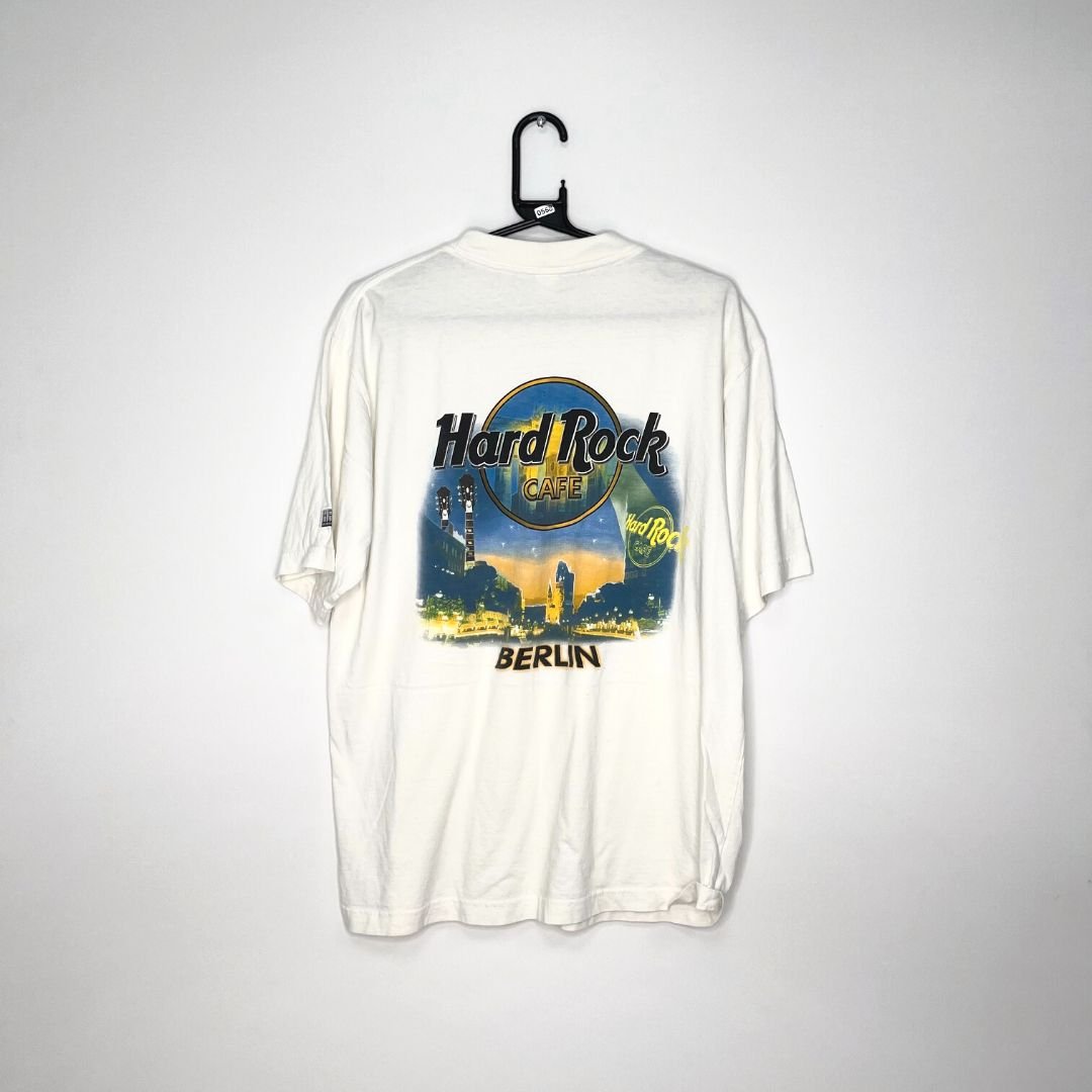 White Hard Rock Cafe Berlin T - Shirt - VintageVera