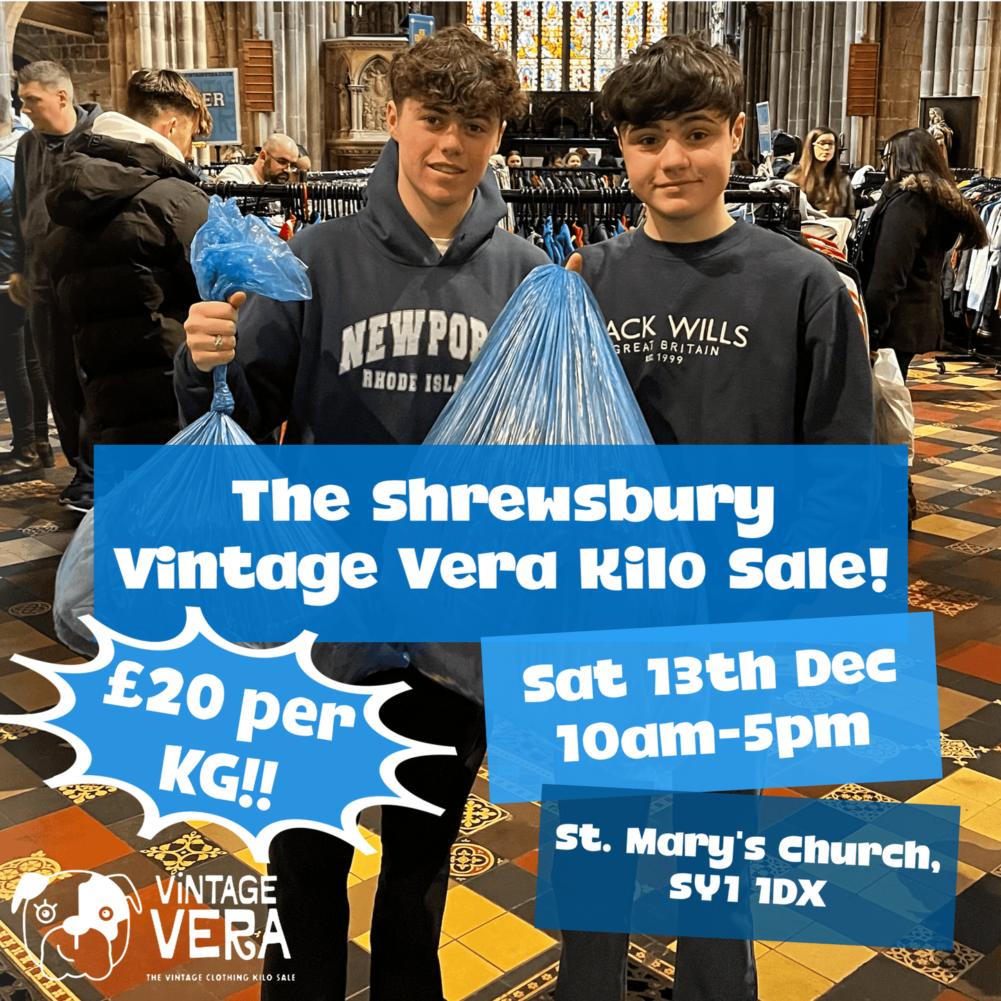 Shrewsbury - Vintage Kilo Sale! 13th December - VintageVera