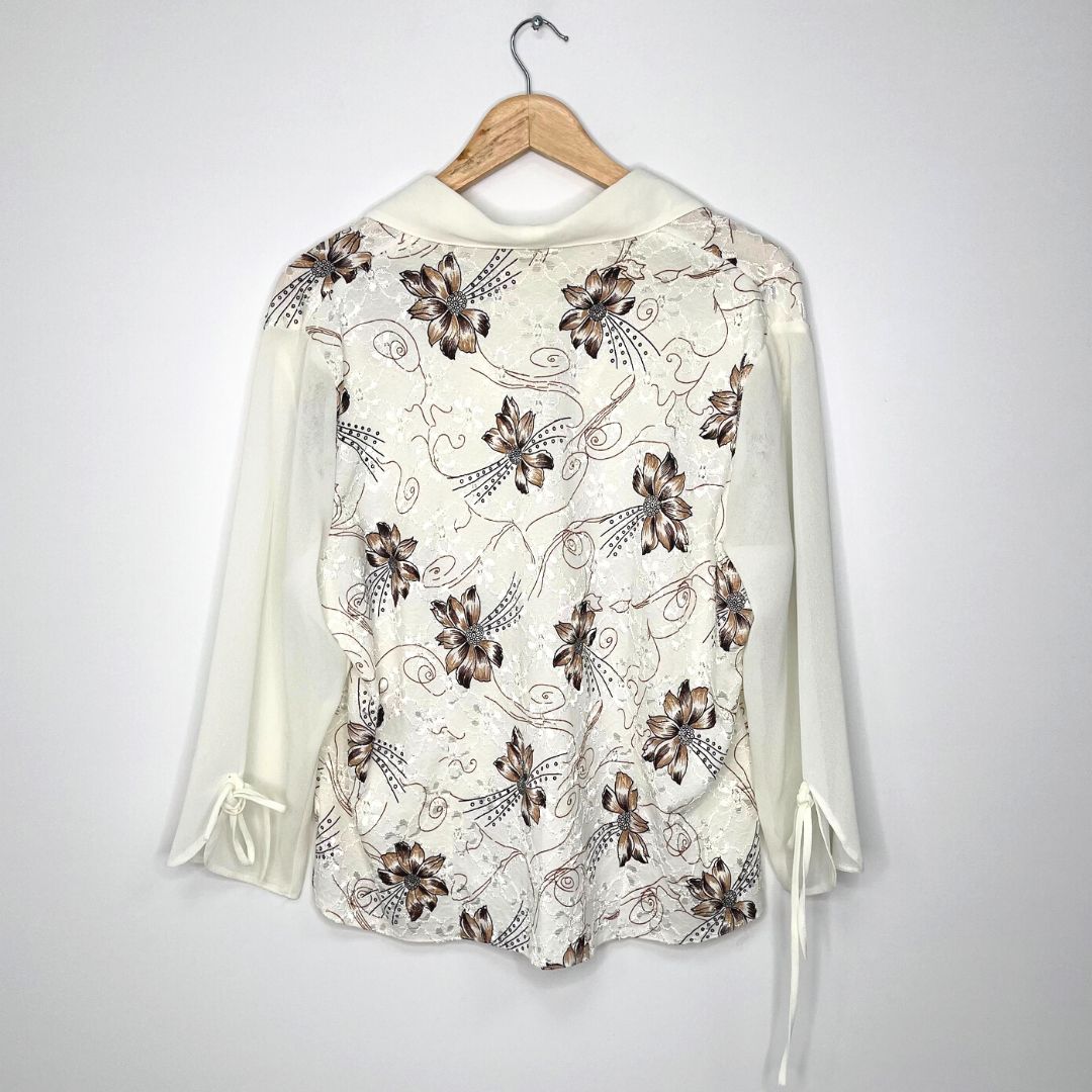 70s Cream Blouse - VintageVera