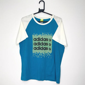 Adidas Neo Blue White Green Graphic - VintageVera