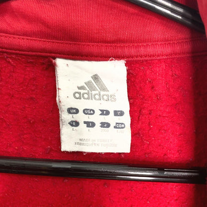 Adidas Red Zip Through Sweatshirt - VintageVera