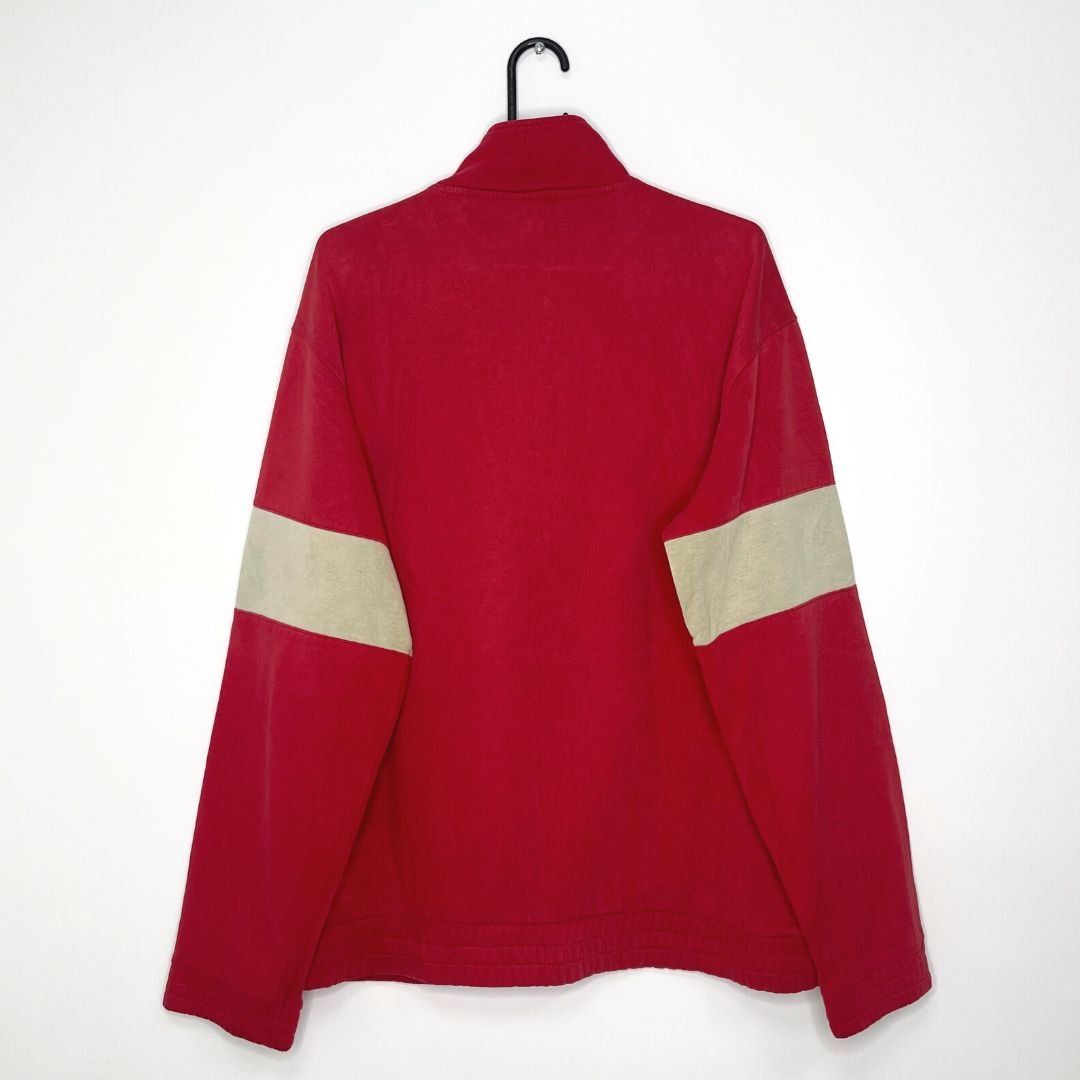Adidas Red Zip Through Sweatshirt - VintageVera