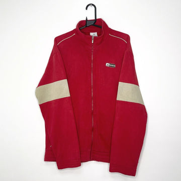 Adidas Red Zip Through Sweatshirt - VintageVera