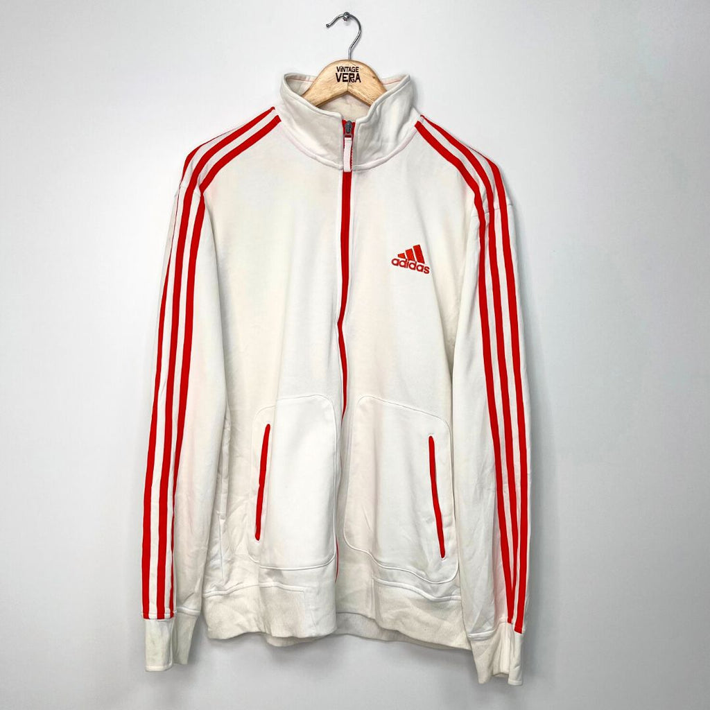 Adidas White Track Jacket - VintageVera