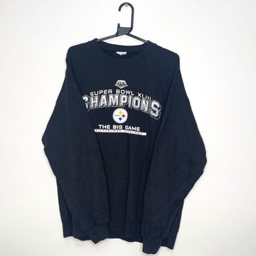 Black Champions Super Bowl Sweatshirt - VintageVera