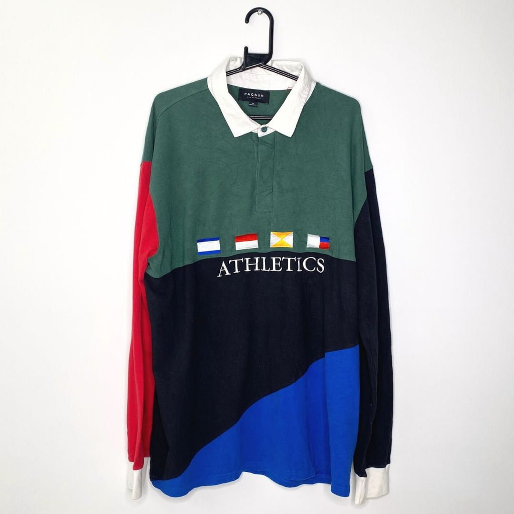 Block Colour Embroidered Rugby Shirt - VintageVera