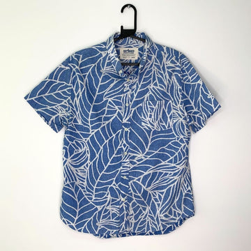 Blue short sleeved print shirt - VintageVera