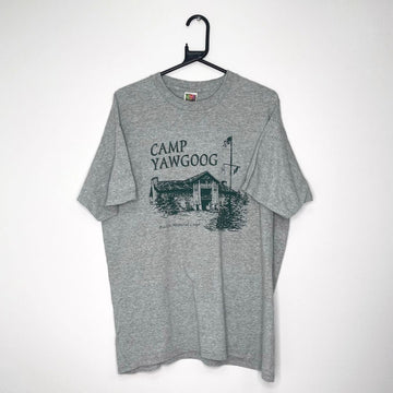 "Camp Yawoog" Graphic Green and Grey T - VintageVera