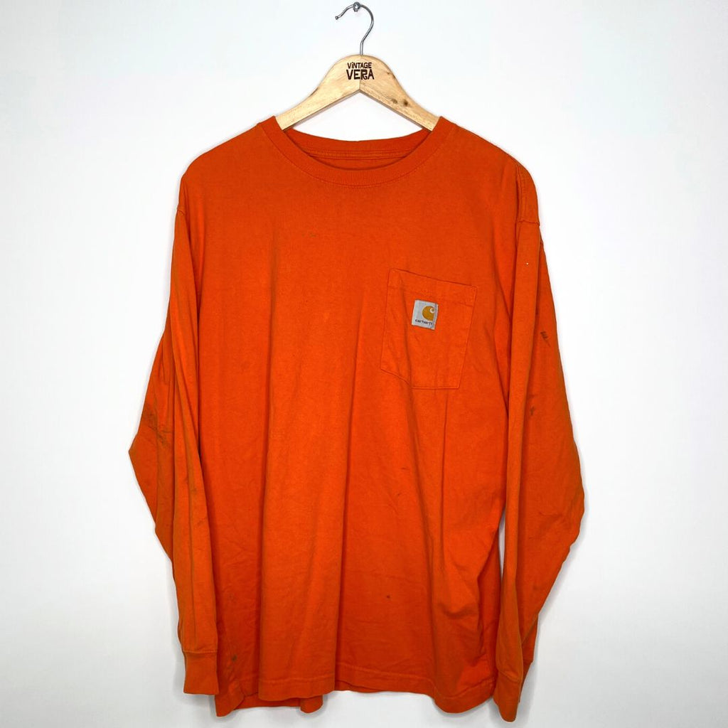 Carhartt Orange Pocket T-Shirt - VintageVera