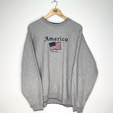 C&B Sport Grey America Hoodie - VintageVera