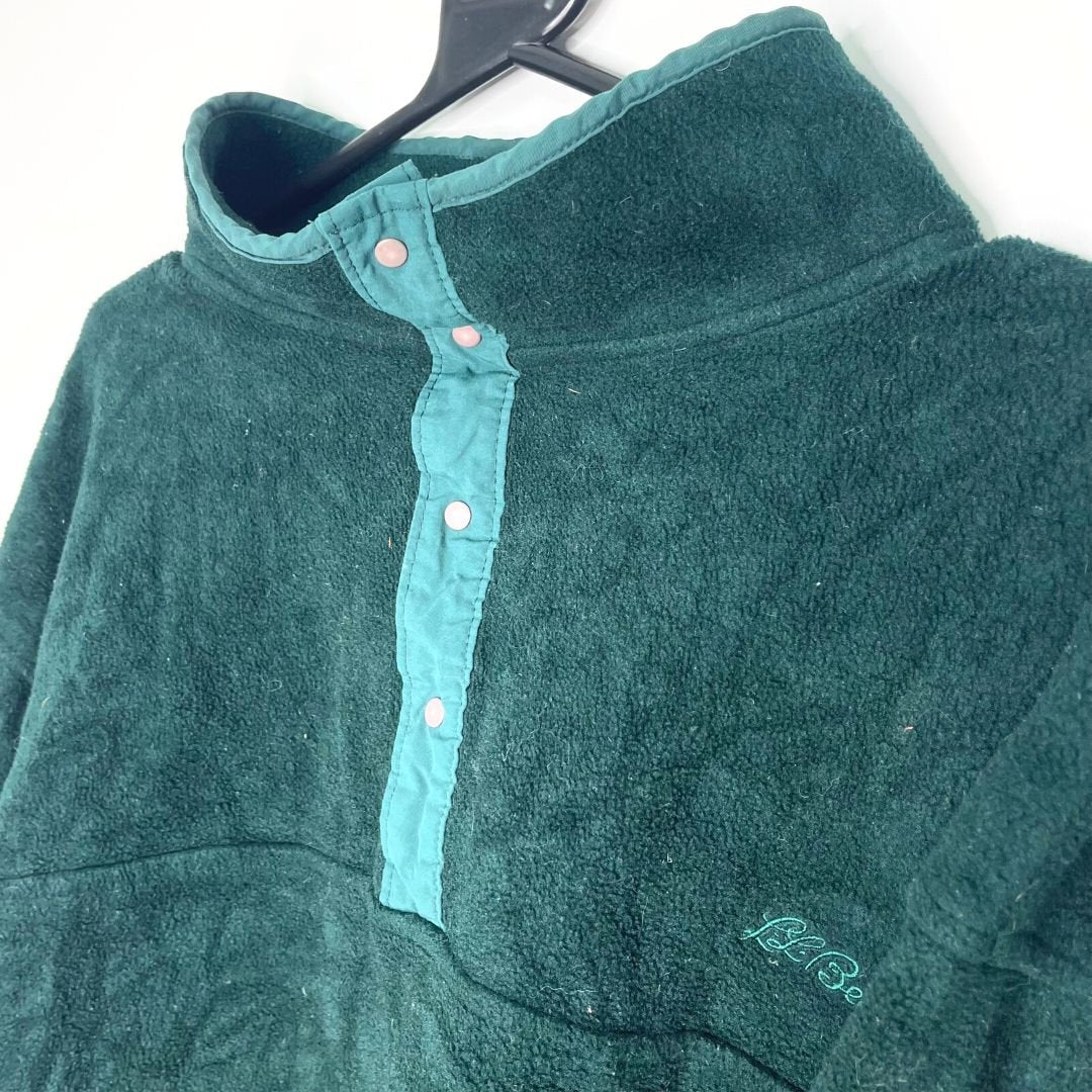 Dark Green L.L. Bean Fleece - VintageVera