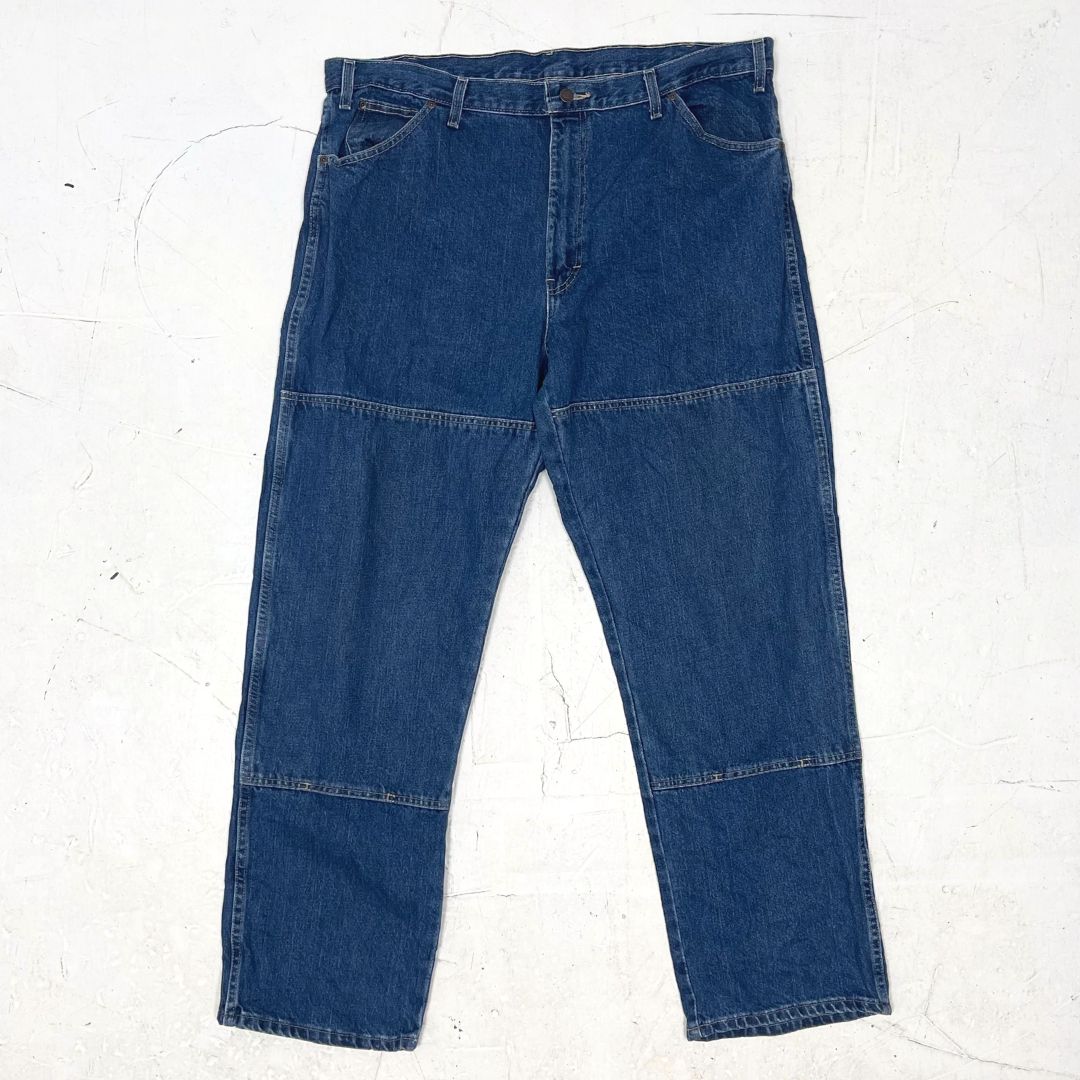 Dickies Blue Denim Double Knee Work Pants - VintageVera