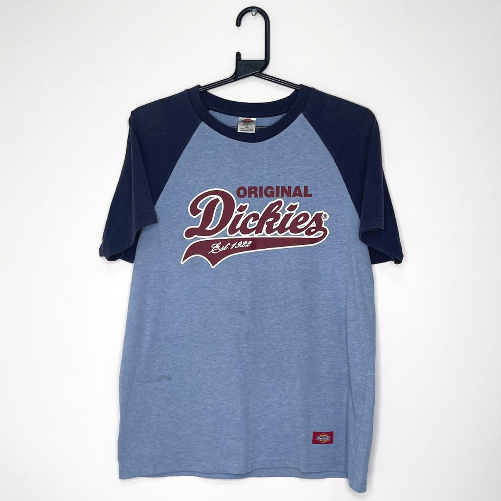 Dickies Blue Spell Out T Shirt - VintageVera