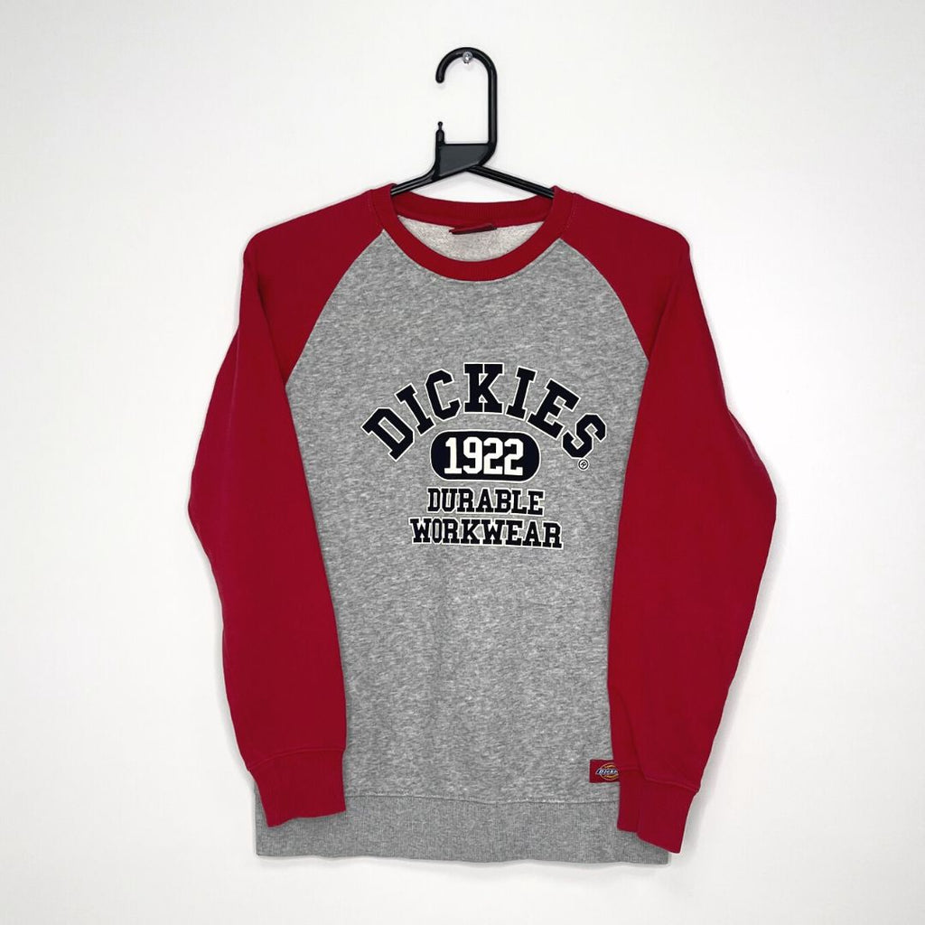 Dickies Red / Grey Spell out Sweatshirt - VintageVera