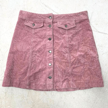 Divided Pink Cord Skirt - VintageVera
