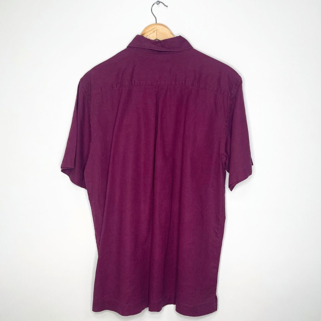 Dockers Purple Short Sleeve Shirt - VintageVera