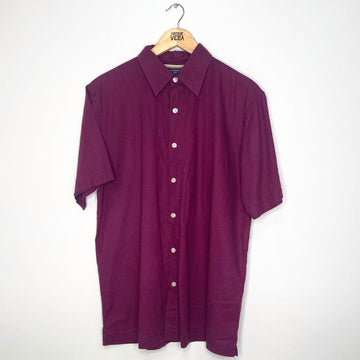 Dockers Purple Short Sleeve Shirt - VintageVera