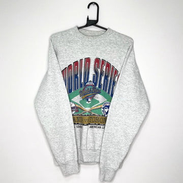 Grey 'World Series' Fruit Of The Loom Sweatshirt - VintageVera