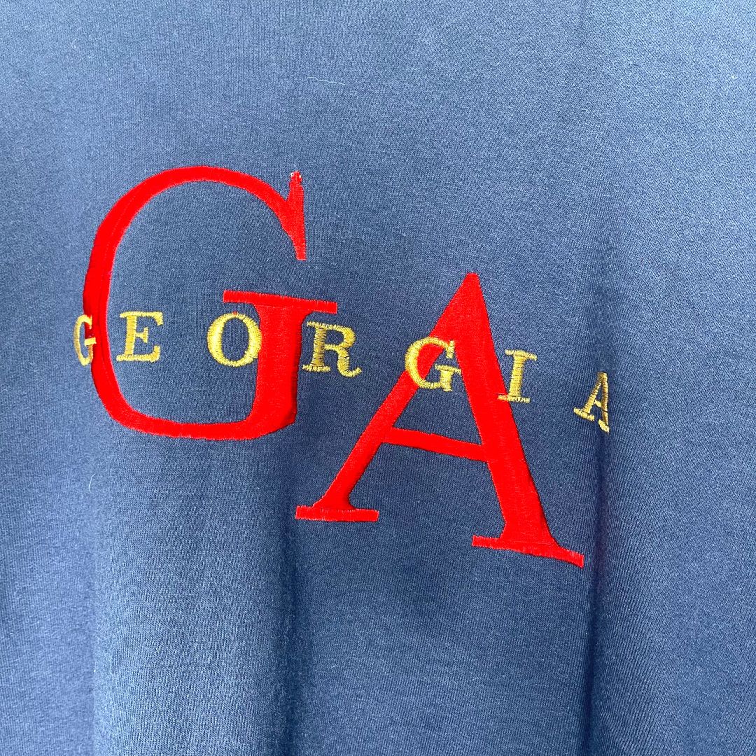 Hanes Navy Georgia Sweatshirt - VintageVera