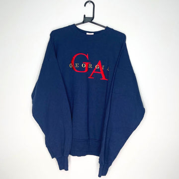 Hanes Navy Georgia Sweatshirt - VintageVera