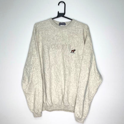 LA Loving Cream Colorado Fleece Sweatshirt - VintageVera