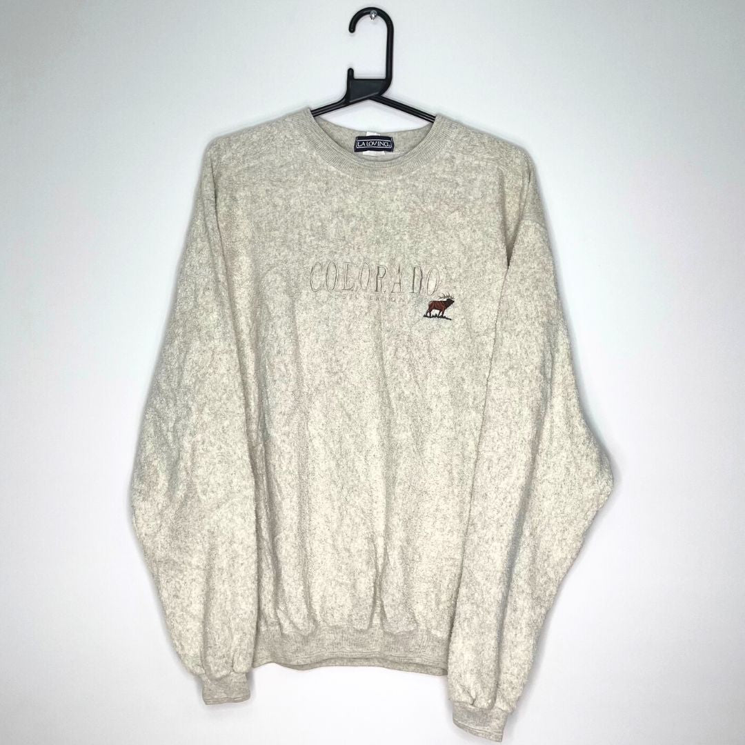 LA Loving Cream Colorado Fleece Sweatshirt VintageVera