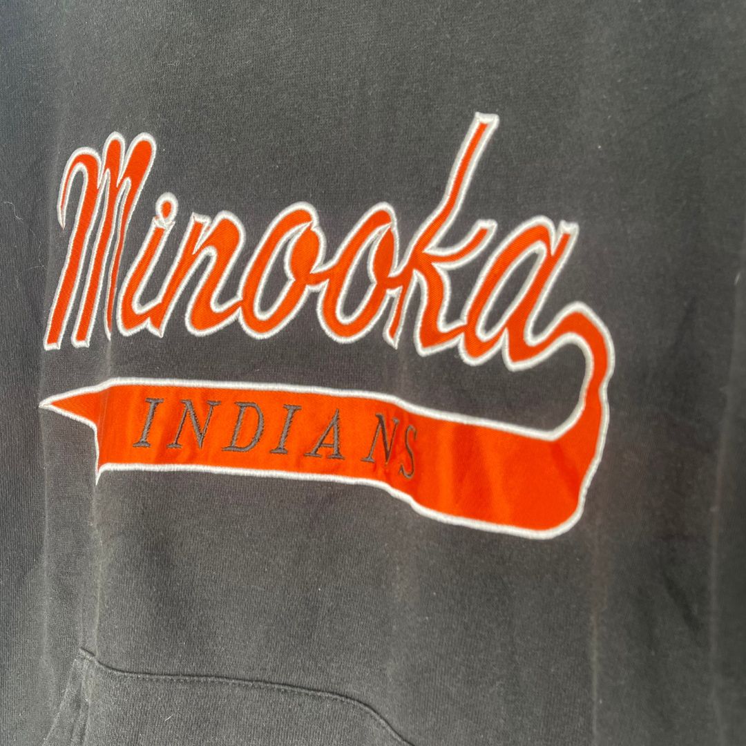 Minoka Indians Black Hoodie - VintageVera